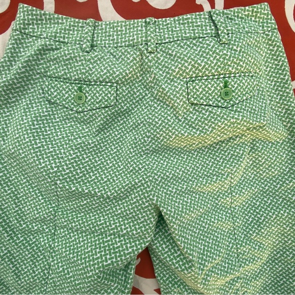 Talbots Heritage Pants size 4 27 petite Green and White design pants casual - Picture 9 of 12